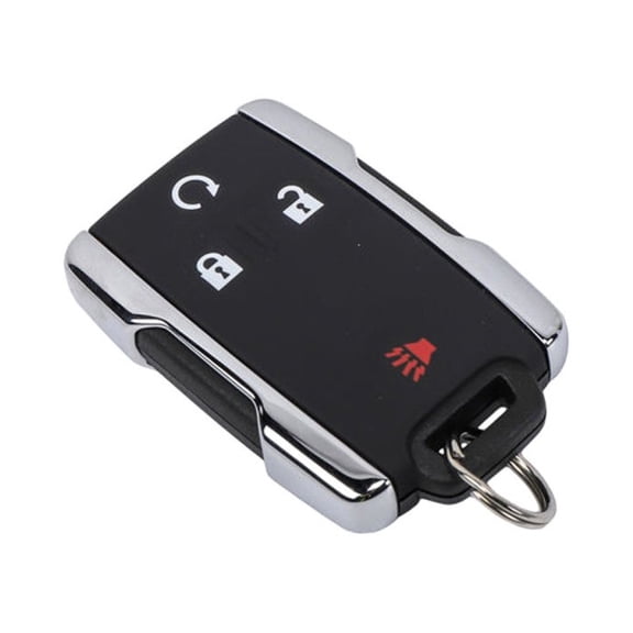 KarParts360 For GMC Sierra 1500/2500/3500 2014 15 16 17 18 2019 Keyless Entry Transmitter | Plastic/Steel | Black | 4 Button | 0.591 Inches Key Ring Diameter | With Programming | For