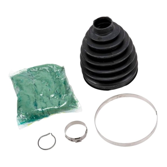 KarParts360 For GMC Sierra 3500 2001-2010 Wheel Half-Shaft Constant Velocity Boot Set | Front | Rubber | Black | 1.35 Inches Shaft End Inside Diameter | 6 Ribs | With Clamps & Ring | For