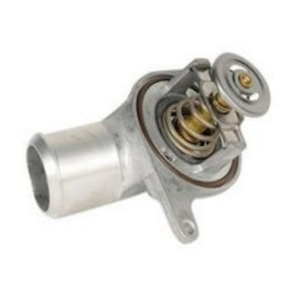 KarParts360 For Hummer H2 2003 Engine Coolant Thermostat Water Inlet | Silver | 2.99 Inches Bolt Hole Center To Bolt Hole Center | 1.2 Inches Inlet Tube Length