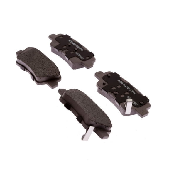 KarParts360 For Hyundai Veloster 2012 2013 2014 2015 Disc Brake Pads | Rear | Ceramic Friction | Silver Series | Low Dust Rating | With Mechanical Wear Sensor | With Shims | With Clips | 19387606