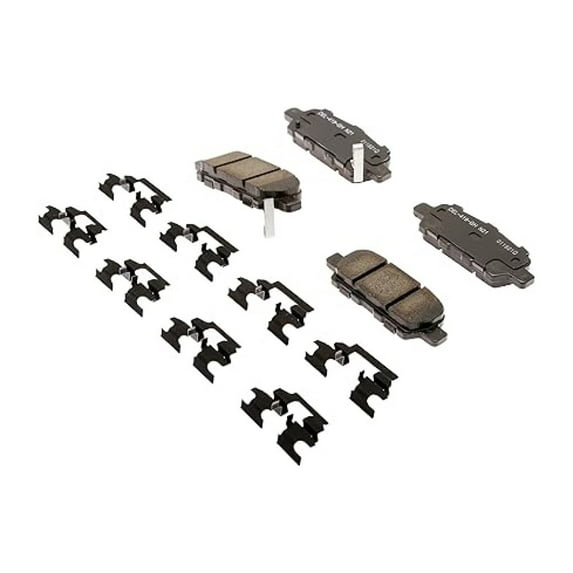 KarParts360 For Infiniti EX35 2010 2011 2012 Disc Brake Pads Rear | Low Dust Rating | With Mechanical Wear Sensor Option | Shims Option Included | Clips Option Included