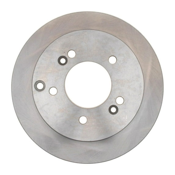 KarParts360 For Kia Optima 2006 07 08 09 2010 Brake Rotor | Rear | Silver | Solid Type | Made Of Cast Iron | Non-Coated Finish | Non-Directional Vane Type