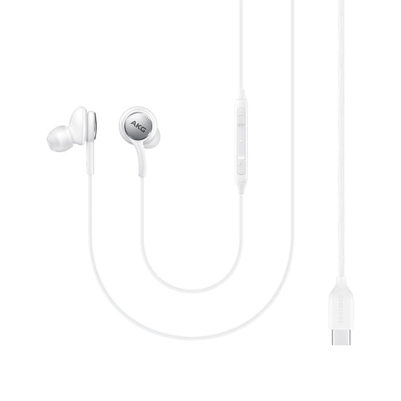 Genuine AKG TYPE-C Earphones for Google Pixel 6/Pro/5/4/XL Phones - Headphones USB-C Earbuds w Mic Headset White for Google Pixel 6/Pro/5/4/XL Models