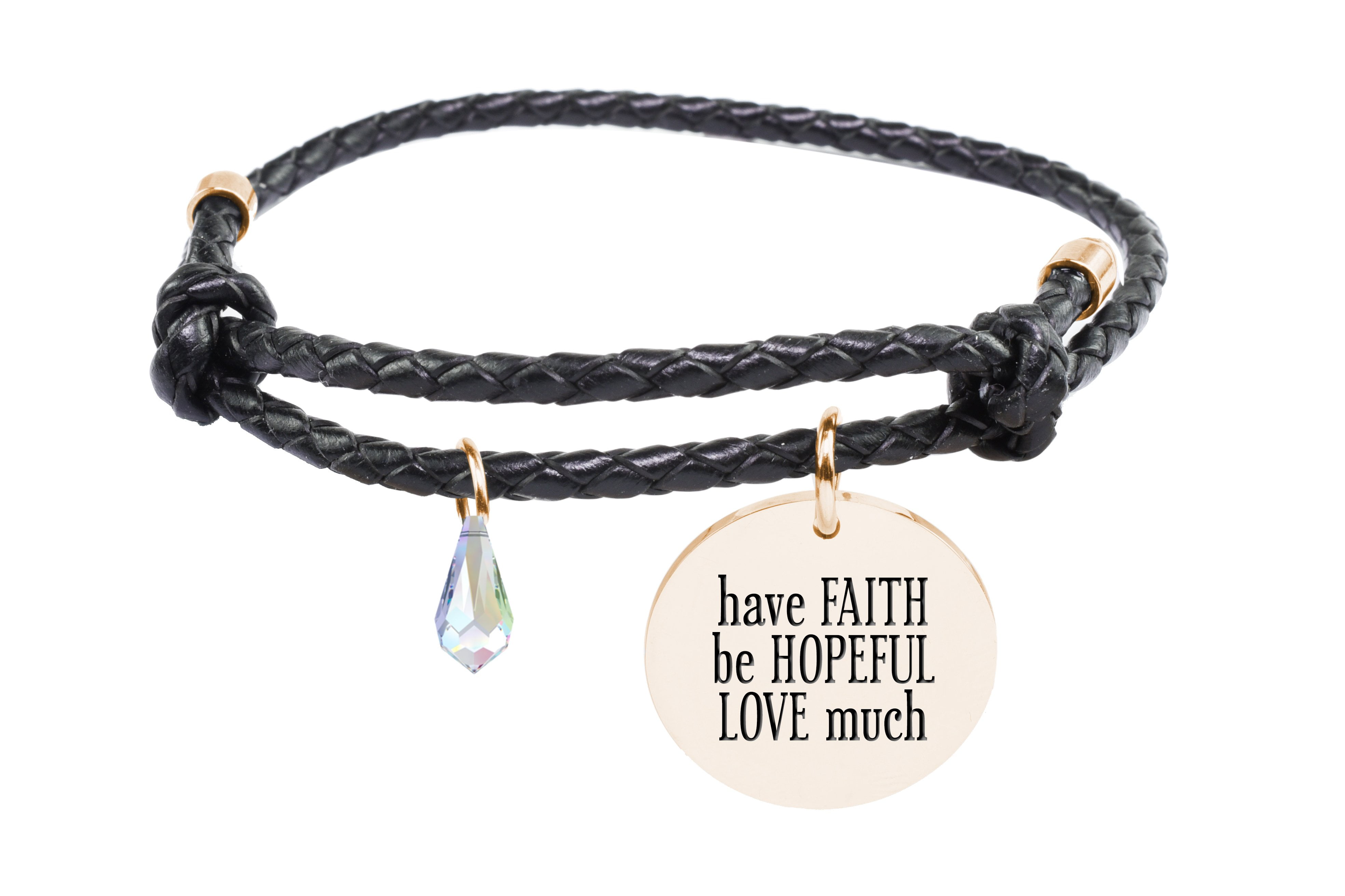 Faith leather bracelet store