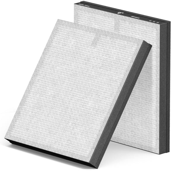 Genuine Air Purifier Replacement Filter, True HEPA Filter Compatible with 5866 for 99.97% Air Pollutants, Odor and Smoke, Enhanced Version Light Grey 2 Pack