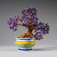 thumbnail image 1 of Genuine Amethyst Gemstone Bonsai Tree in Round Ceramic Pot (8.5"), 1 of 5