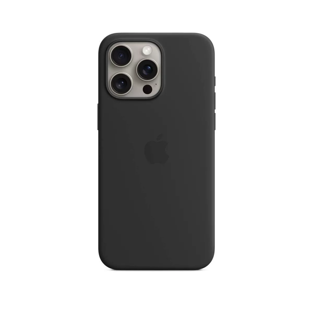 Genuine Apple  Silicone Case with MagSafe For iPhone 15 Pro Max - Black