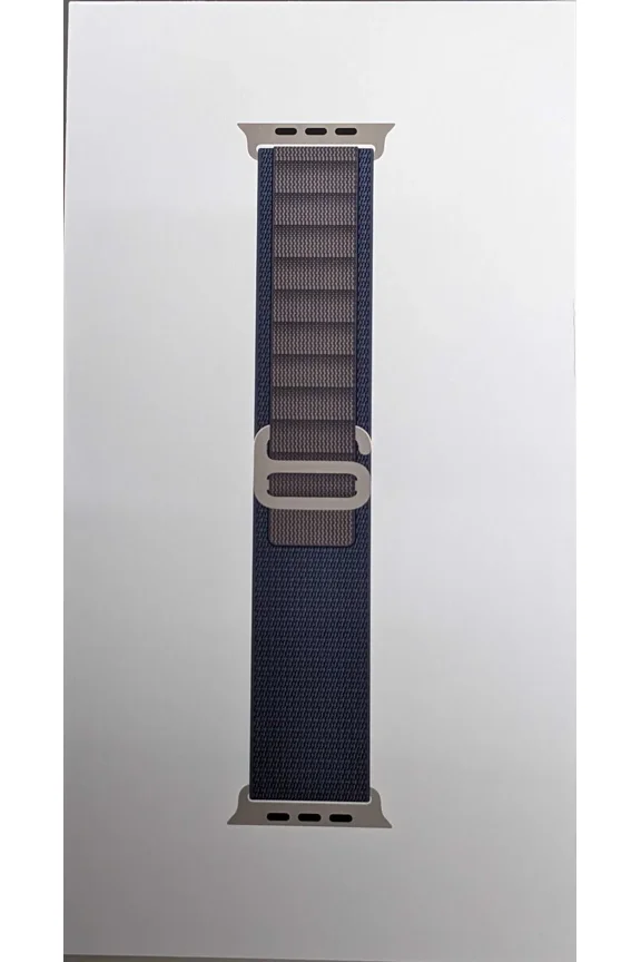 Genuine Apple Watch Band Alpine Loop (49mm) Blue - Medium (Fits 145mm - 190mm)