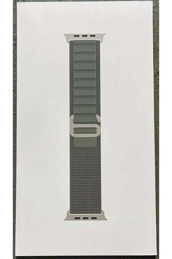 Genuine Apple Watch Band Alpine Loop (49mm) Green - Medium (Fits 145mm - 190mm)