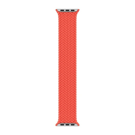 Open Box Genuine Apple Watch Band Braided Solo Loop 44mm series 5 Electric Orange Size 12