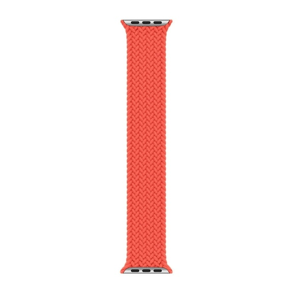 Open Box Genuine Apple Watch Band Braided Solo Loop 44mm series 5 Electric Orange Size 12
