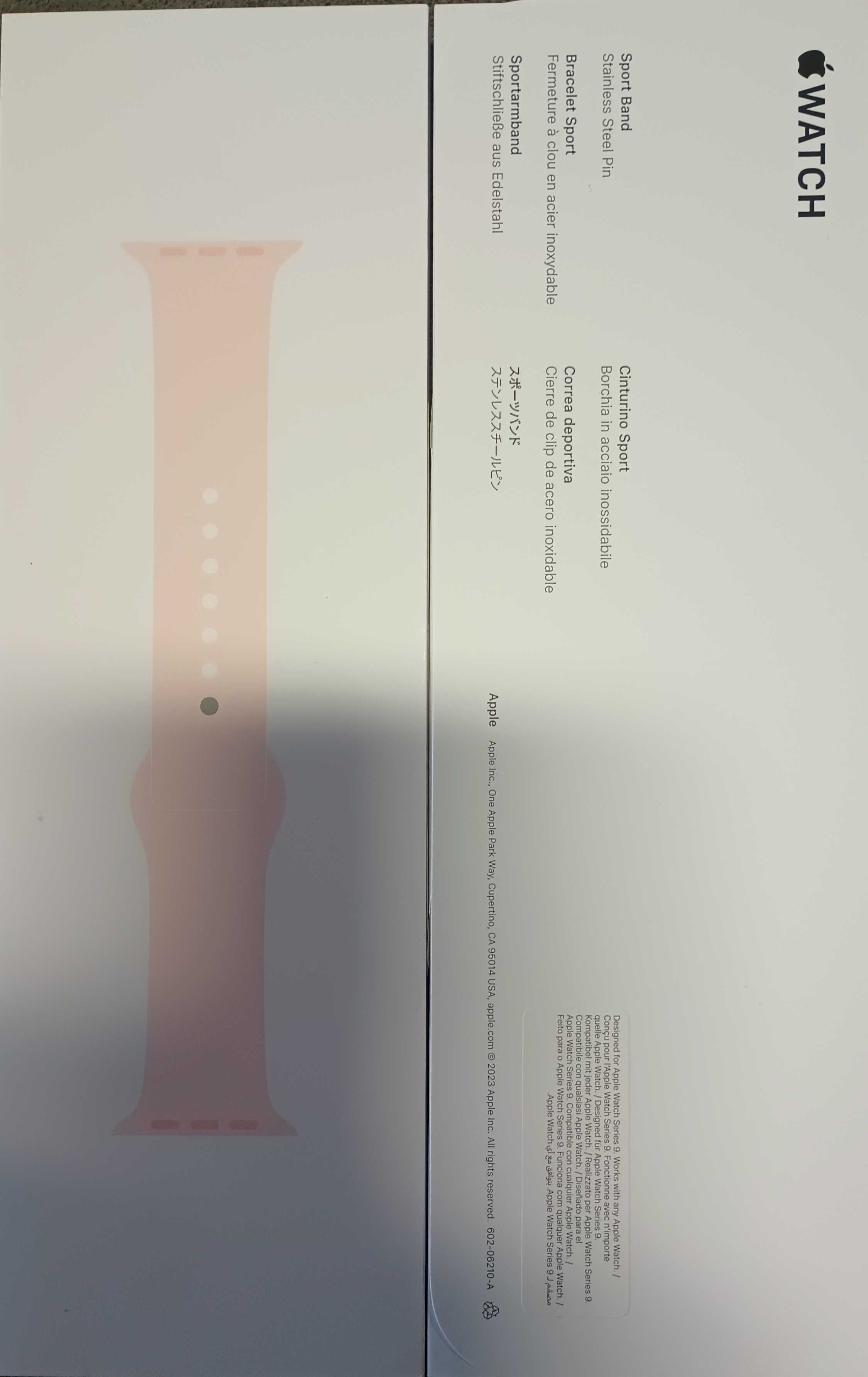 Genuine Apple Watch Sport Band(41mm|S/M) for Apple Watch Series 9 - Light Pink