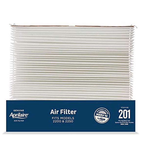Aprilaire 201 Replacement Filter for Aprilaire Whole House Air Purifier Models: 2200, 2250, Space Gard 2200, MERV 10 (Pack of 4)