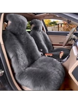 Genuine Australian Sheepskin Front Car Seat Cover, Long Wool, Universal Fit for Car, Truck, SUV, Van, Airbag Compatible