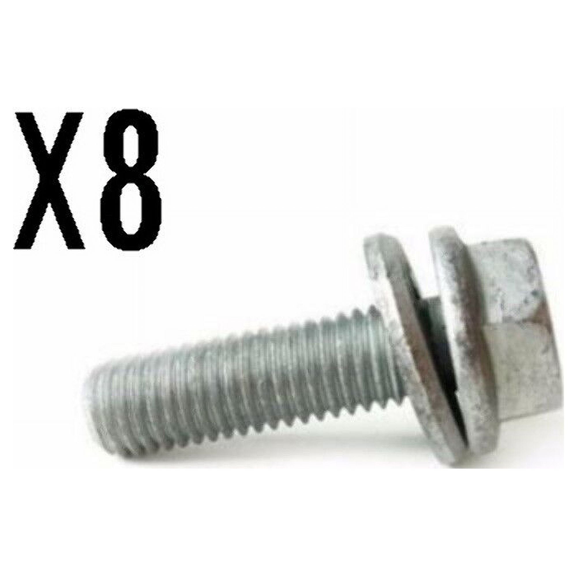 Genuine BMW Hex Head Bolt Flange Washer 10 X 35 (17mm) Set (x8) OE 31106772199