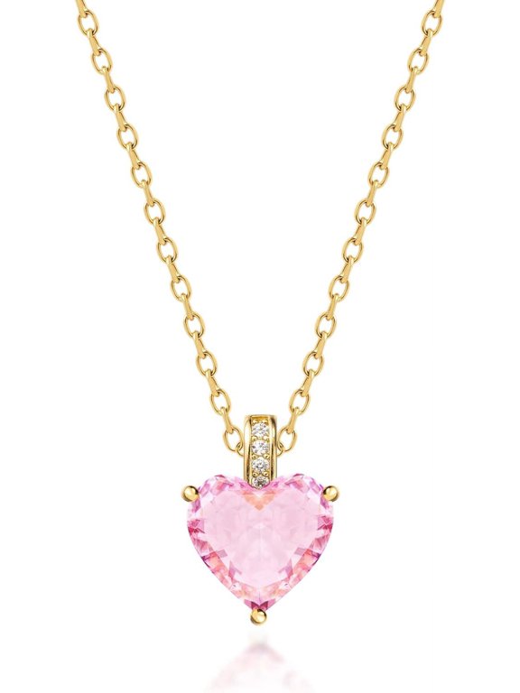 Genuine Birthstone Necklace for Women, Heart Love Necklace, Birthday Gifts for Her[c1698]