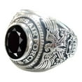 Genuine Black ONYX Ring US Air Force Ring USAF Ring 925 Sterling