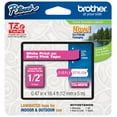 thumbnail image 1 of Genuine Brother 1/2" (12mm) White on Berry Pink TZe P-touch Tape for Brother PT-7100, PT7100 Label Maker, 1 of 1