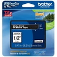 thumbnail image 1 of Genuine Brother 1/2" (12mm) White on Black TZe P-touch Tape for Brother PT-1100, PT1100 Label Maker, 1 of 1