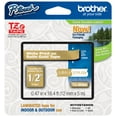 thumbnail image 1 of Genuine Brother 1/2" (12mm) White on Satin Gold TZe P-touch Tape for Brother PT-1650, PT1650 Label Maker, 1 of 1