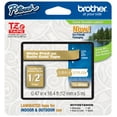 thumbnail image 1 of Genuine Brother 1/2" (12mm) White on Satin Gold TZe P-touch Tape for Brother PT-P700, PTP700 Label Maker, 1 of 1