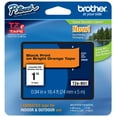 thumbnail image 1 of Genuine Brother 1" (24mm) Black on Bright Orange TZe P-touch Tape for Brother PT-530, PT530 Label Maker, 1 of 1