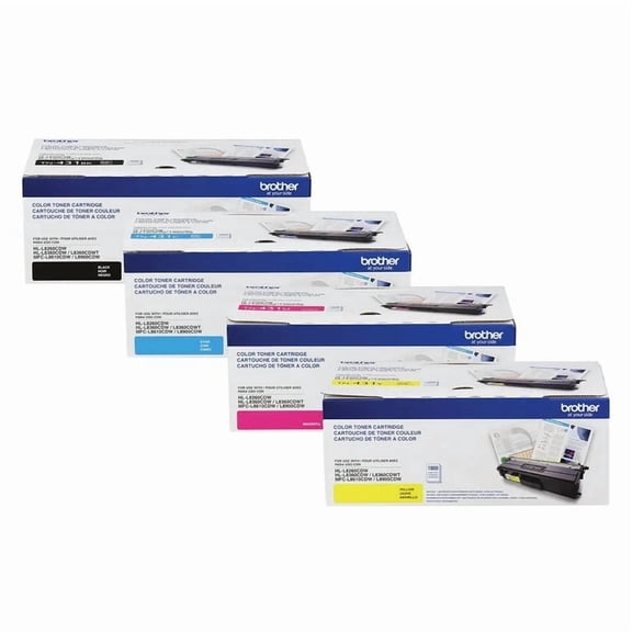 Genuine Brother HL-3170CDW 4-Pack Set (Cyan, Magenta, Yellow, Black) All Colors for Brother HL-3170CDW / 3170CDW