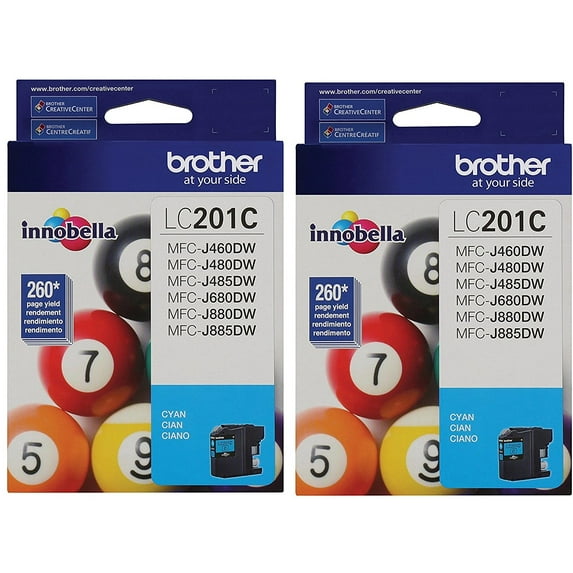 Genuine Brother LC201C Cyan Ink (2 pack)