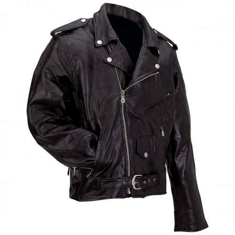 Buffalo leather clearance biker jacket