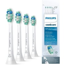 Genuine C2 Optimal Plaque Control Toothbrush Head, Compatible with Philips Sonicare Electric Toothbrush Brush Heads, HX9024, White, 4 Pack