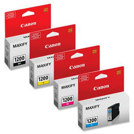 Genuine Canon (PGI-1200) MAXIFY Standard Yield (BK/C/M/Y) Ink cartridge 4-Pack (Incudes 1 each of 9219B001, 9232B001, 9233B001, 9234B001)