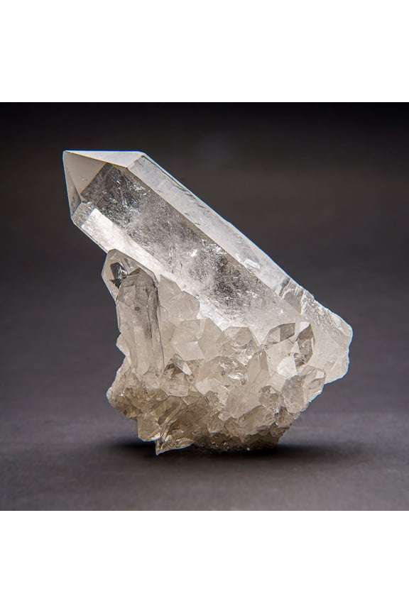 Genuine Clear Quartz Crystal Cluster Point from Brazil (372.7 grams)