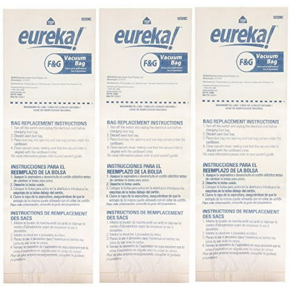 Genuine Compatible with Eureka F&G Disposable Dust Bag 52320C-6 - 12 pack