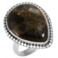 thumbnail image 1 of Genuine Conglomerate Jasper Solid 925 Sterling Silver Modern Ring, 1 of 4