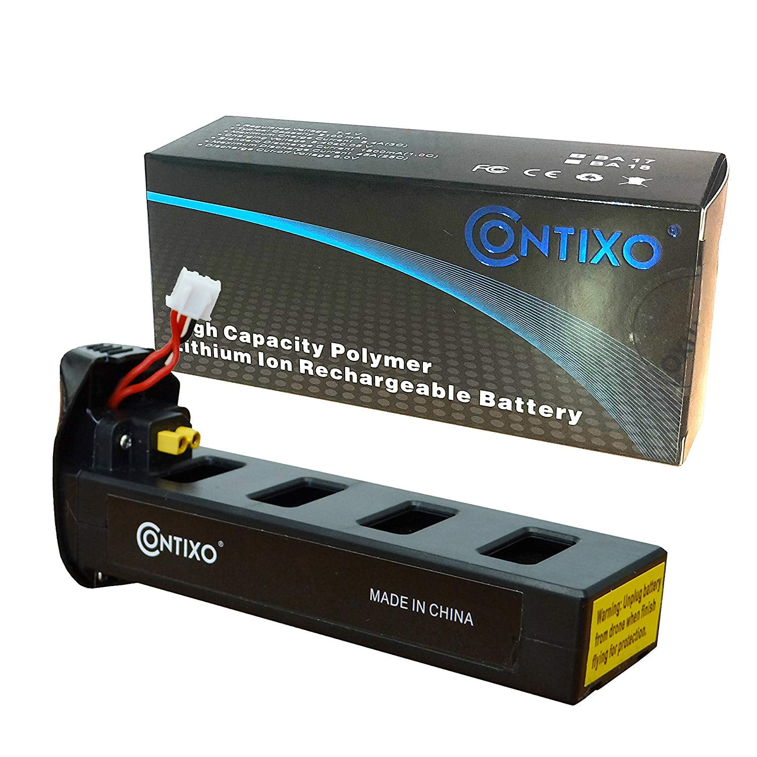 Genuine Contixo Rechargeable LiPo Battery 7.4V 1800mAh LiPo Battery for Contixo F18 Quadcopter Drone 1 Pack