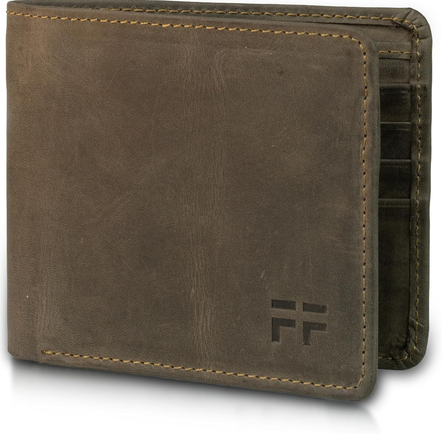 Genuine Cow Bifold Leather Wallets for Men with Blocking & Box | Two ...