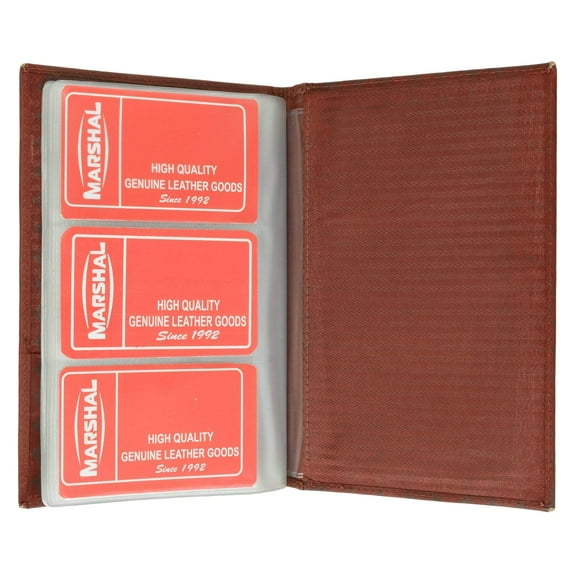 Genuine Cow Leather Business Card Holder Triple by Marshal Wallet