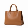 thumbnail image 1 of Genuine Leather Cowhide Tote Bag, Women's Smooth Leather Shoulder Crossbody Purse, 1 of 10