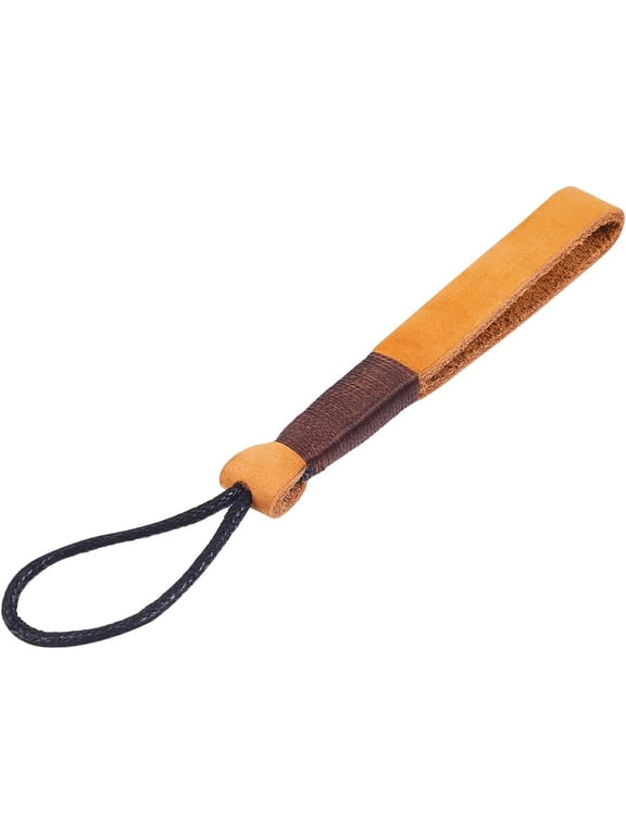 Genuine Cowhide Leather Car Keychain Peru Retro Anti-Lost Key Fob Lanyard Strap Universal Cowhide Handmade Non-Metallic Key Rope Holder String for Men Women Gift Key Carabiner diy