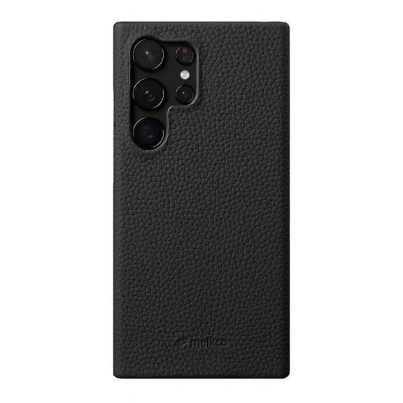 Genuine Cowhide Leather Case For Samsung Galaxy S24 Ultra, Black