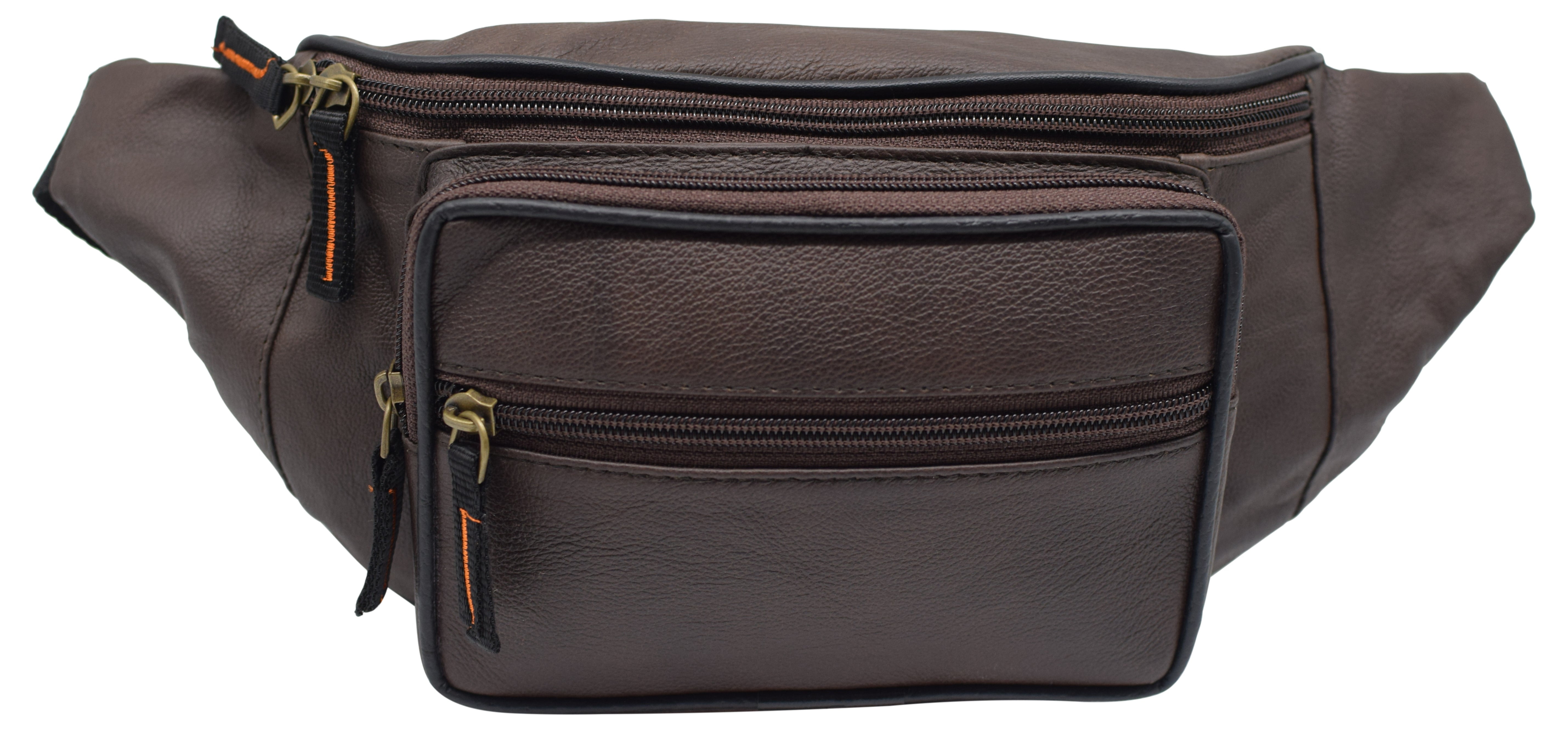 最適な材料 Genuine Multifunction Bag Waist Pack Fanny Leather Cowhide WaistPacks