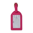 thumbnail image 1 of Pink Leather Luggage Tag with Buckle Strap QGM22552, 1 of 2