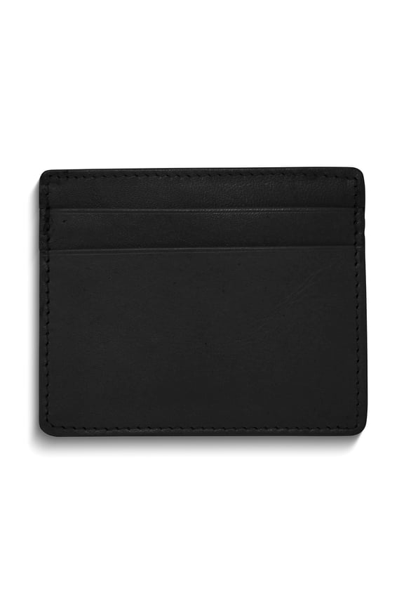 Genuine Cowhide Leather Pocket 6-Card Slim Wallet for Men & Women
