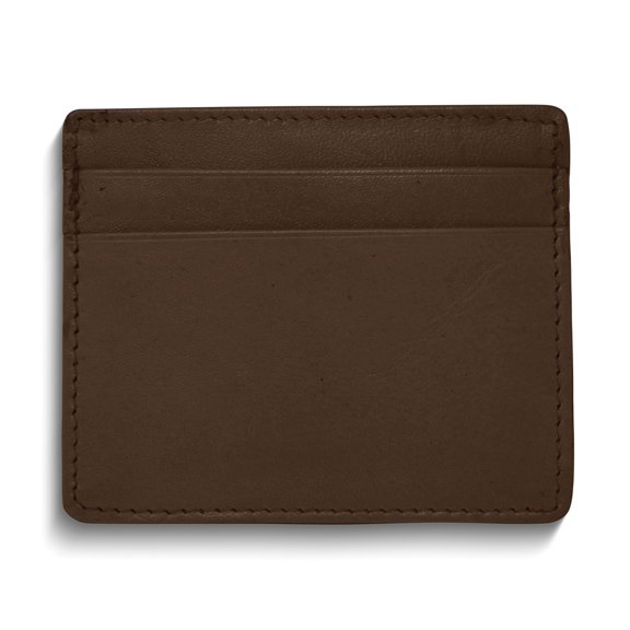 Genuine Cowhide Leather Pocket 6-Card Slim Wallet for Men & Women