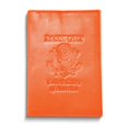thumbnail image 1 of Orange Genuine Cowhide Leather RFID Blocking Passport Wallet with 3 Interior Slots QGM22566, 1 of 2