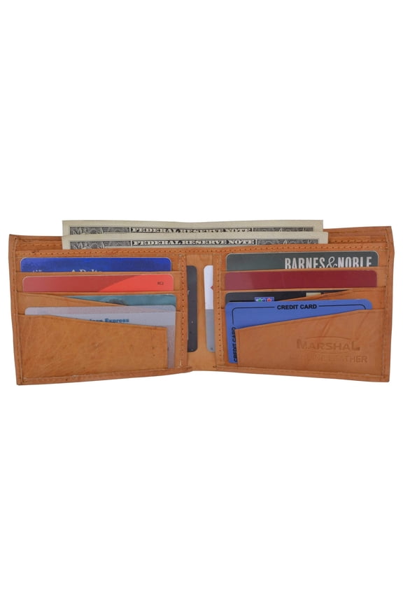 Genuine Cowhide Leather Simple Card Holder Bifold Wallet 758 CF