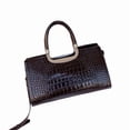 thumbnail image 1 of Genuine Cowhide Leather Women Satchel,Crocodile Embossed Crossbody Shoulder Handbag, 1 of 7