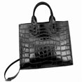 thumbnail image 1 of Genuine Cowhide Leather Women Tote Bag,Crocodile Embossed Crossbody Shoulder Purse, Purse for Work, 1 of 8