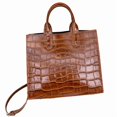 thumbnail image 1 of Genuine Cowhide Leather Women Tote Bag,Crocodile Embossed Crossbody Shoulder Purse, Purse for Work, 1 of 8