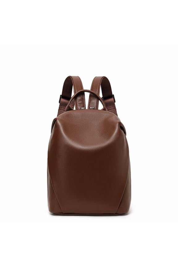 Genuine Leather Cowhide Backpack, Women's Casual Daypack, Multiuse Anti Theft Shoulder Bag